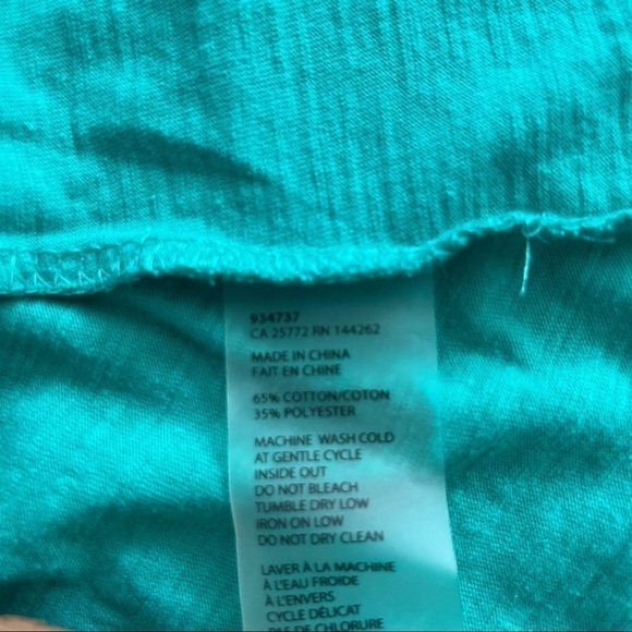 dex Teal Lace Embroidered Neckline Sleeveless Top US 4-5 Girls - Picture 5 of 5